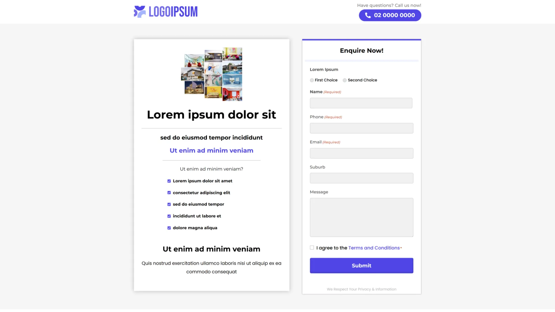 Landing Page Template 1 by DSIGNS Australia